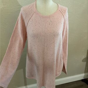 Karen Scott Pink Speckled Knit Sweater Sz Med